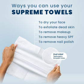 CLEAN SKIN CLUB towel absorbing liquid in drip test to show high absorbency