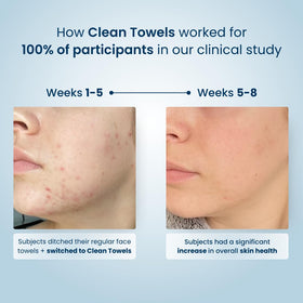 Clean Skin Club towels styled in bathroom setting for everyday routine