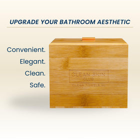 CLEAN SKIN CLUB container with cover removed shows easy refill and protection benefit