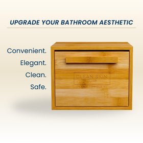 CLEAN SKIN CLUB open drawer with towel ready to pull showing easy access