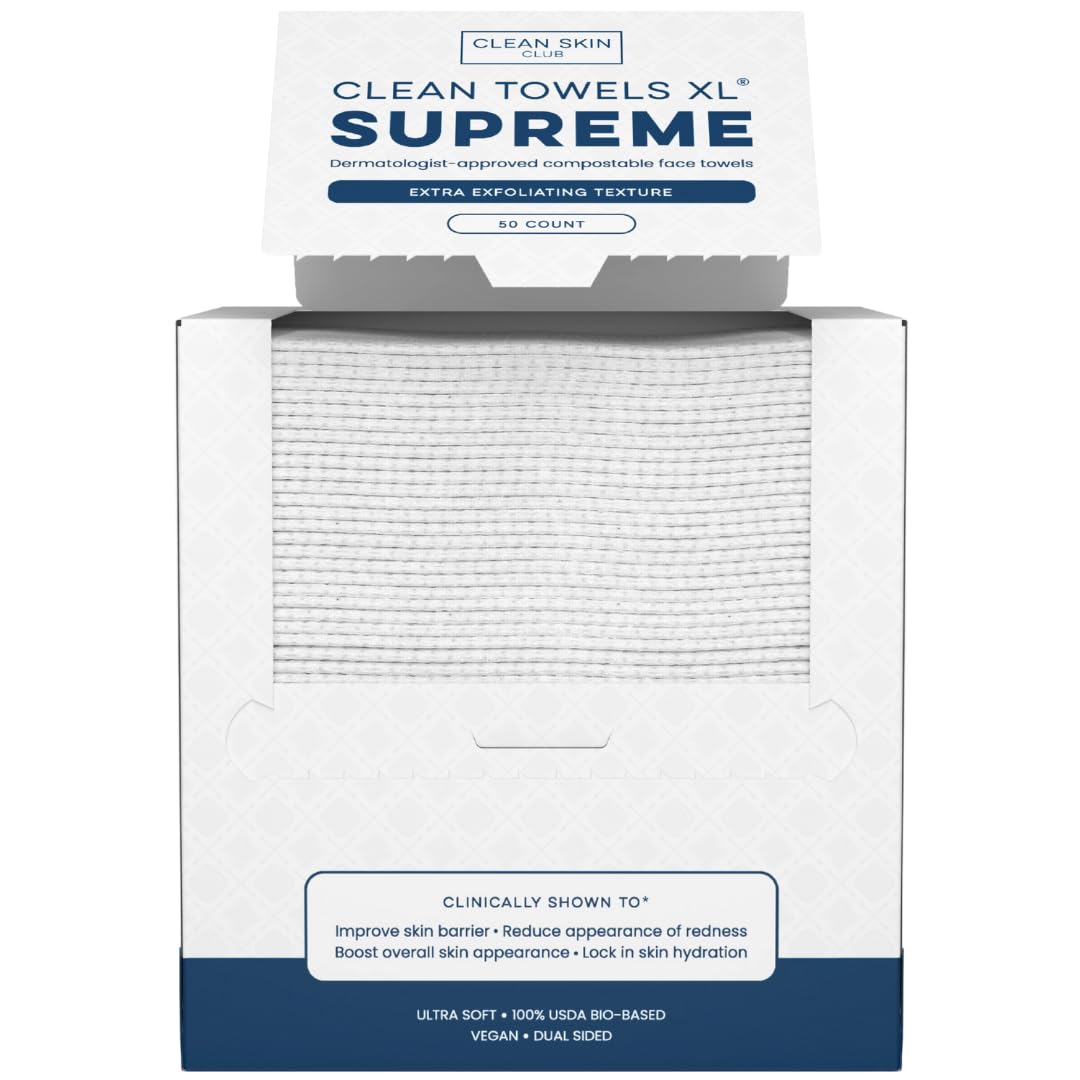 CLEAN SKIN CLUB front packaging showing 50-count convenience and clarity