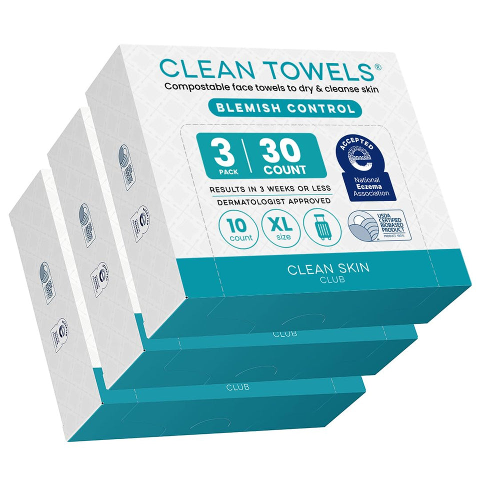 Clean Skin Club front packaging showing travel pack convenience and clear benefits