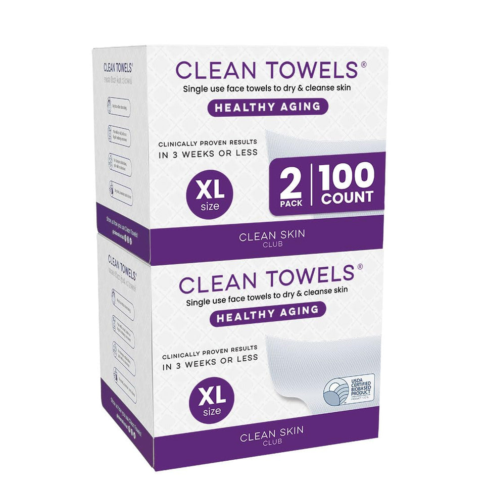 CLEAN SKIN CLUB front packaging showing two 50-count packs for convenience