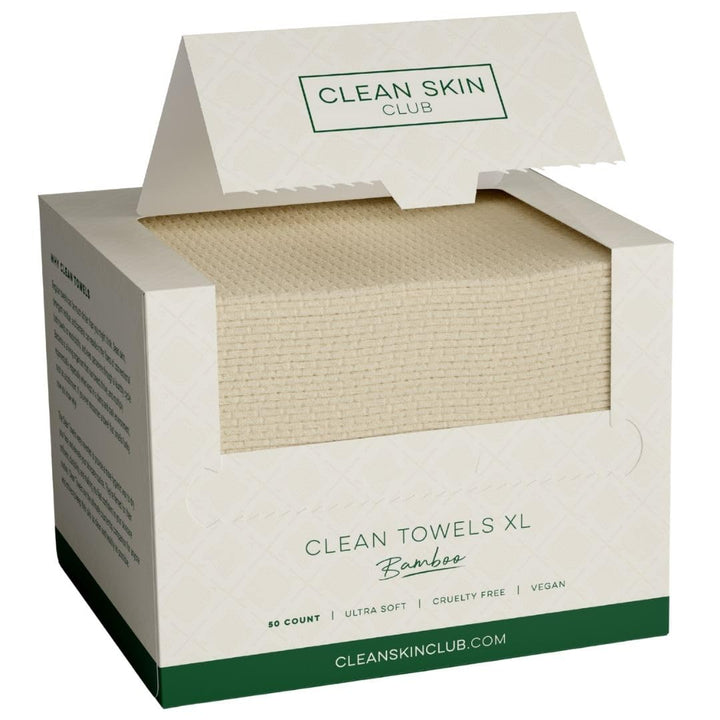 CLEAN SKIN CLUB front packaging showing 50-count pack and convenience