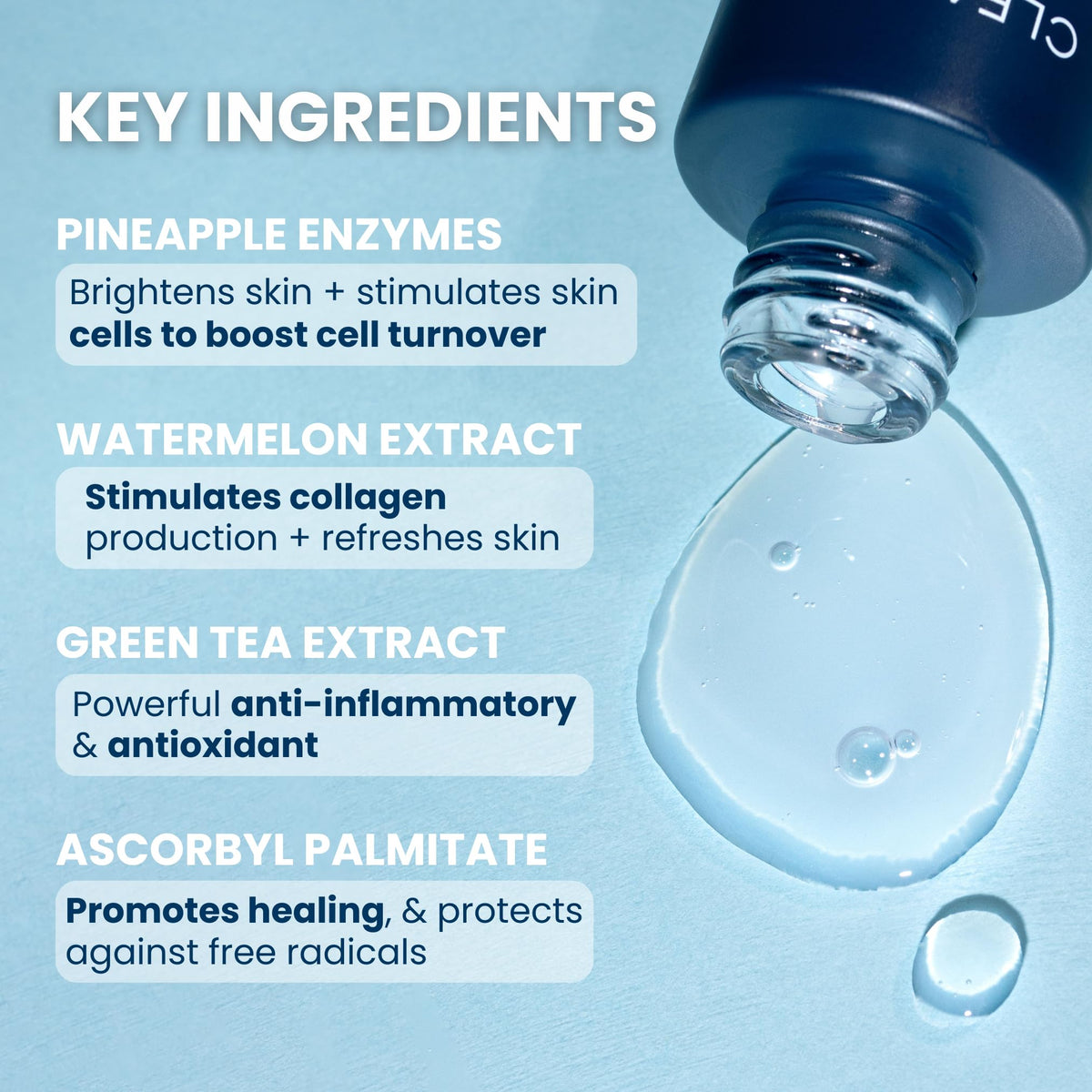 CLEAN SKIN CLUB label with ingredients list highlighting vitamin blend