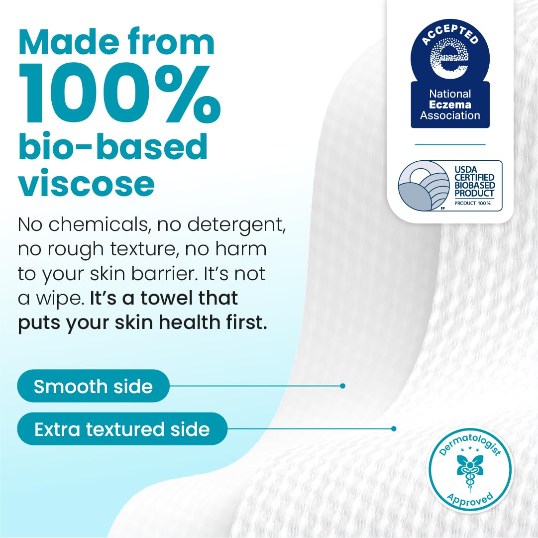 CLEAN SKIN CLUB label with certifications showing eczema and biobased benefits
