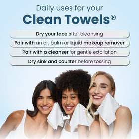 Clean Skin Club fiber detail showing biobased material and sustainable benefit