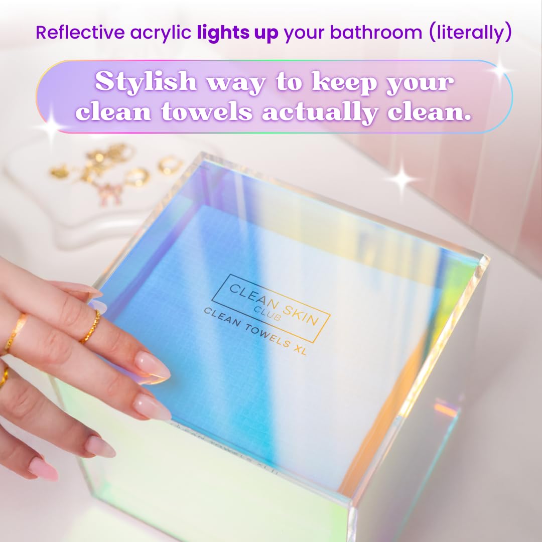 CLEAN SKIN CLUB prism box filled with towels for hygienic dust-proof storage