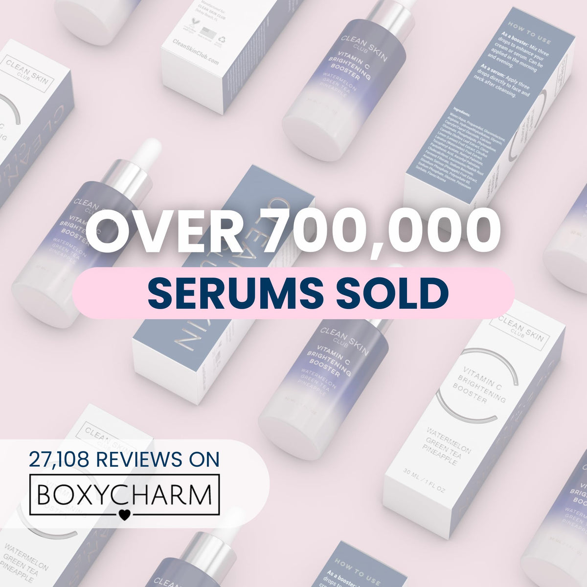 CLEAN SKIN CLUB bottle in hand to show real size and easy use