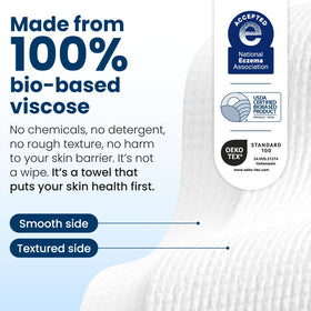 CLEAN SKIN CLUB folded towel beside coin for scale and practical coverage