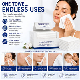 Clean Skin Towel wet towel demonstration showing absorbency and durability