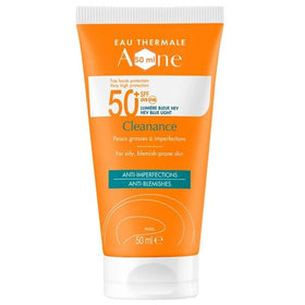 Generic Clean Solaire front packaging showing SPF 50 and matte finish benefits