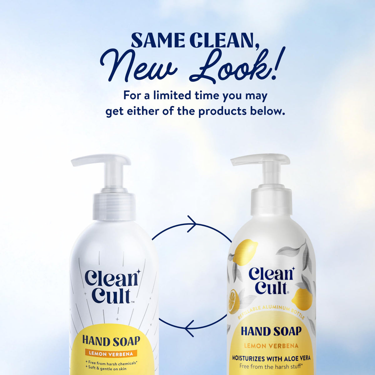 Cleancult styled on bathroom sink conveying clean aesthetic and sustainable home benefit