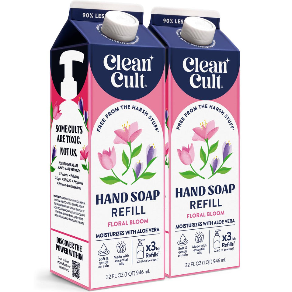 Cleancult Floral Bloom front packaging showing eco-friendly design and clear branding