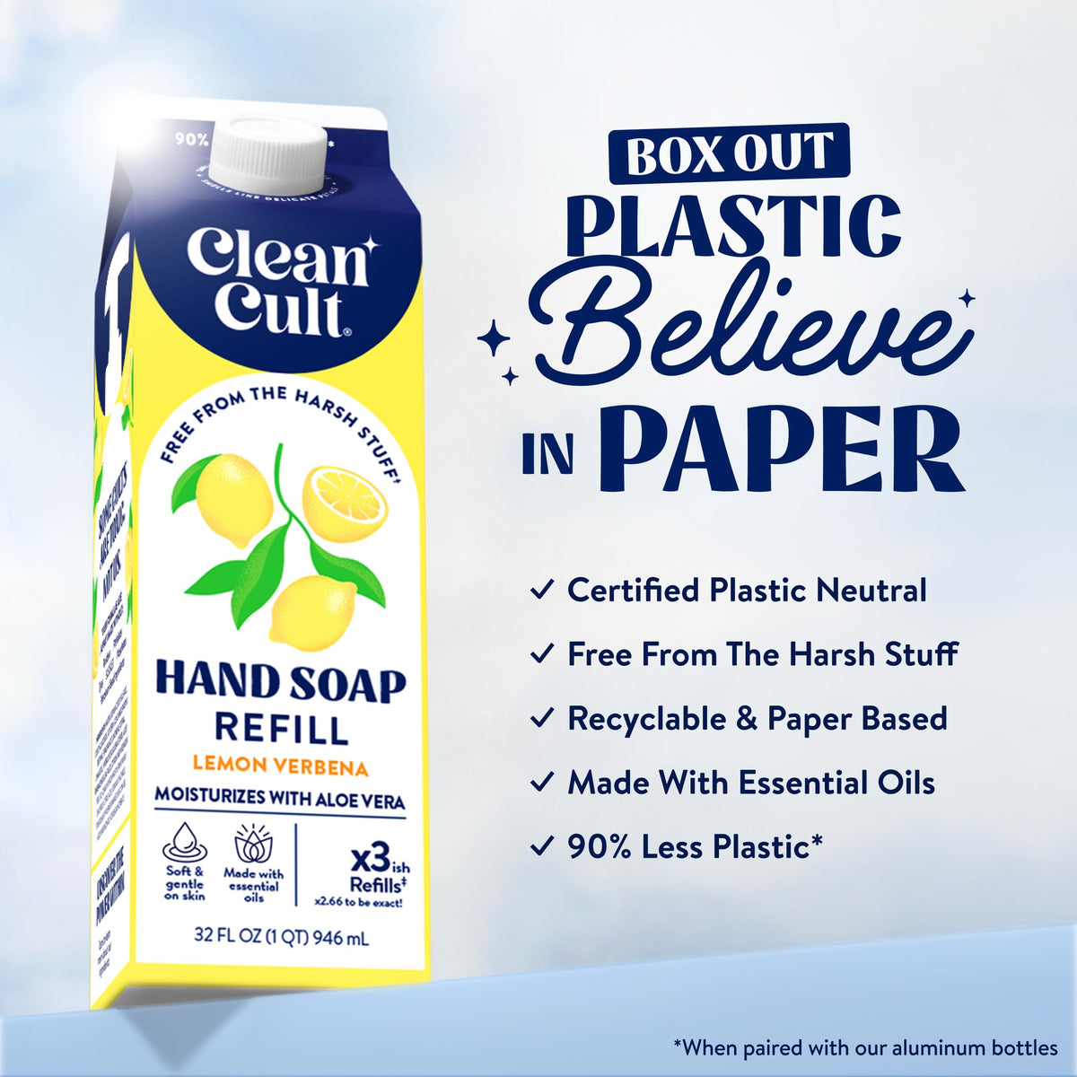 Cleancult close-up foam texture demonstrating gentle lather and moisturization
