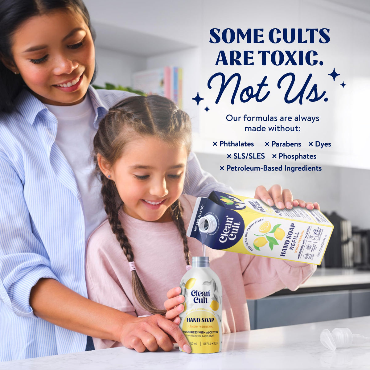 Cleancult paper carton with inner liner illustrating reduced plastic waste
