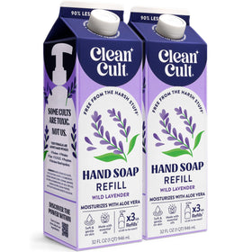 Cleancult front packaging showing wild lavender refill and eco benefit