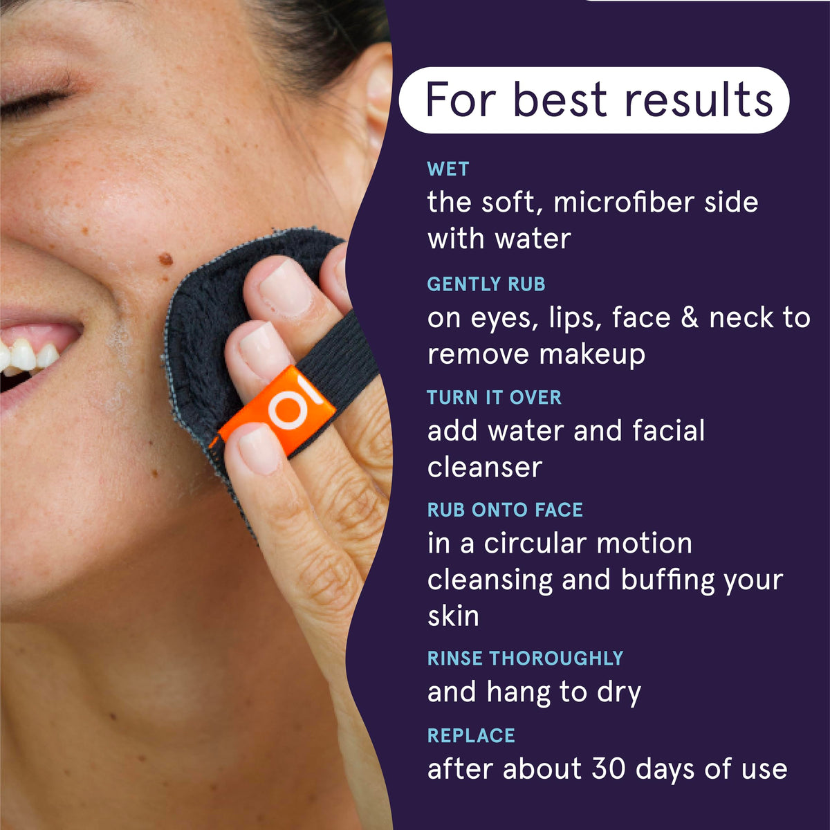 Cleanlogic charcoal-textured side detail attracting impurities