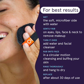 Cleanlogic charcoal-textured side detail attracting impurities