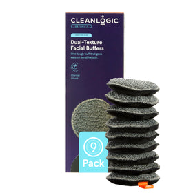 Cleanlogic front packaging showing 9-count pads and benefits