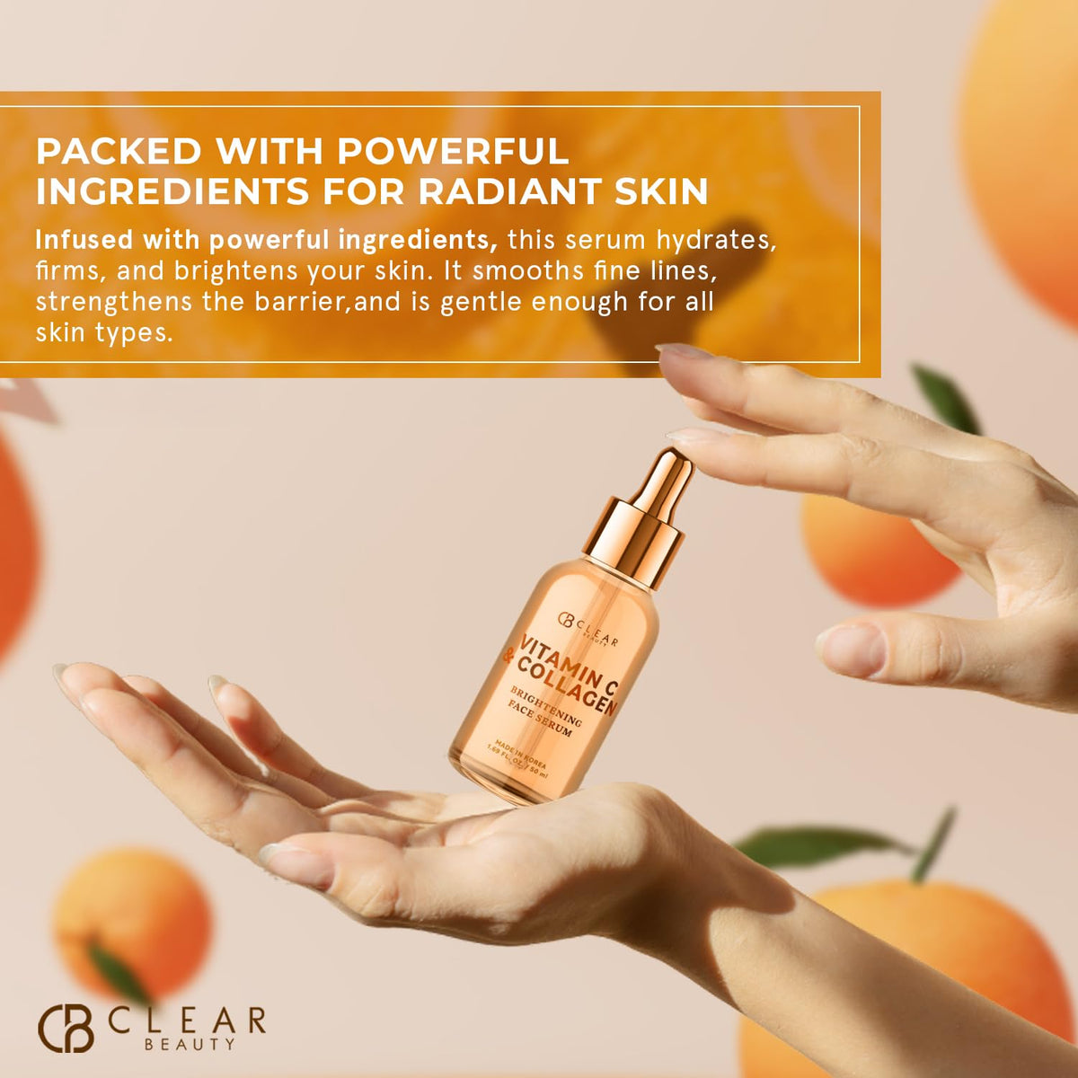 Clear Beauty used in nighttime routine to support hydrated skin overnight