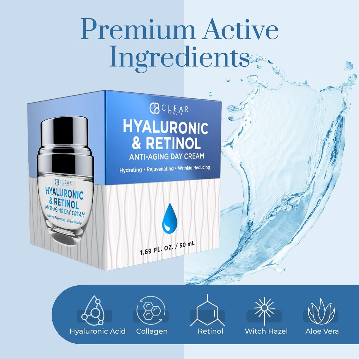 Clear Beauty pump dispensing moisturizer for easy, mess-free application benefit