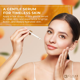 Clear Beauty bottle on hand showing product scale and travel size benefit