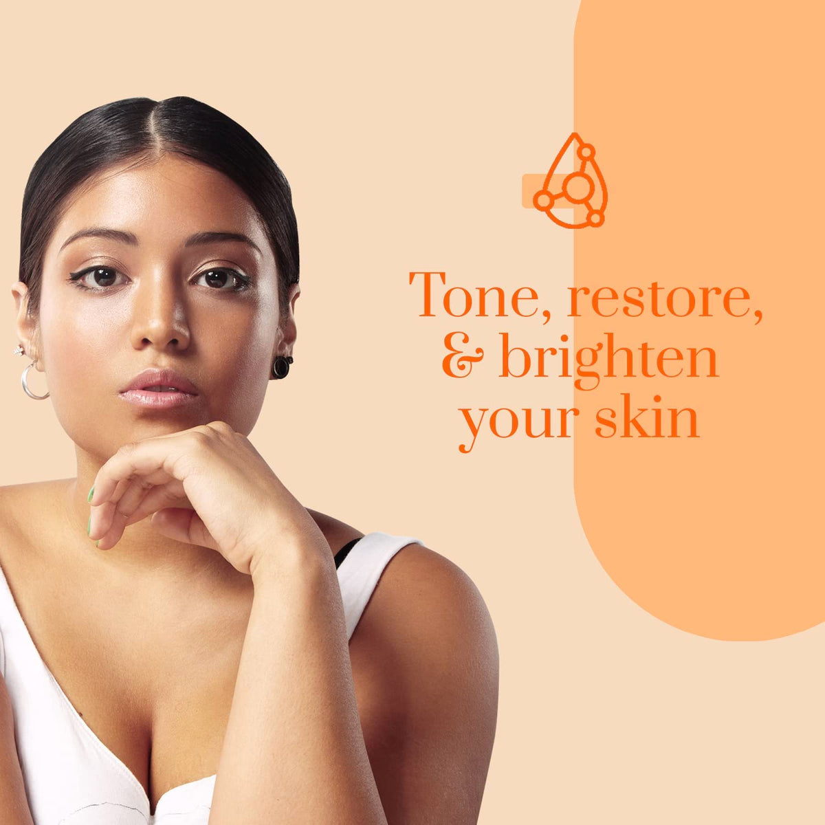 Clear Beauty cream texture close-up, lightweight absorbent texture benefit