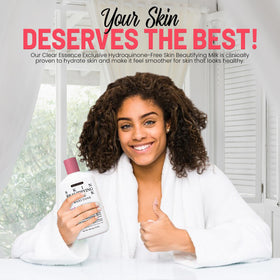 Clear Essence bottle cap and dispenser highlighting easy, controlled application