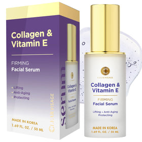 Clear Visage front bottle showing clean serum packaging and brand clarity benefit