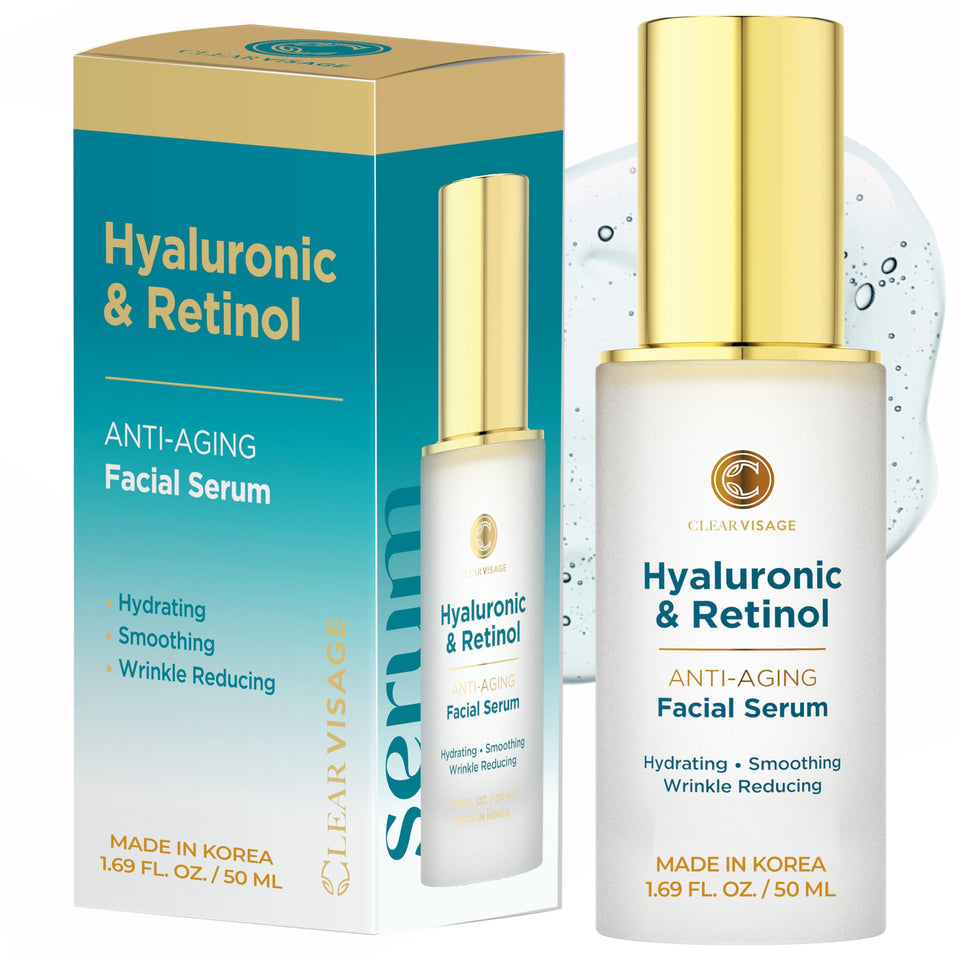 Clear Visage front packaging showing bottle clean design and benefits