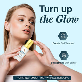 Clear Visage pump and cap detail demonstrating precise dispensing benefit