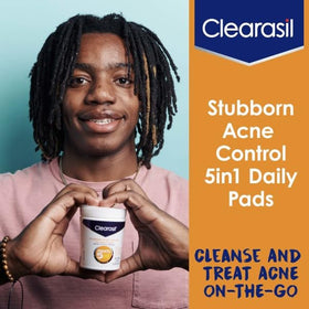 Clearasil used pad being discarded maintaining hygienic routine
