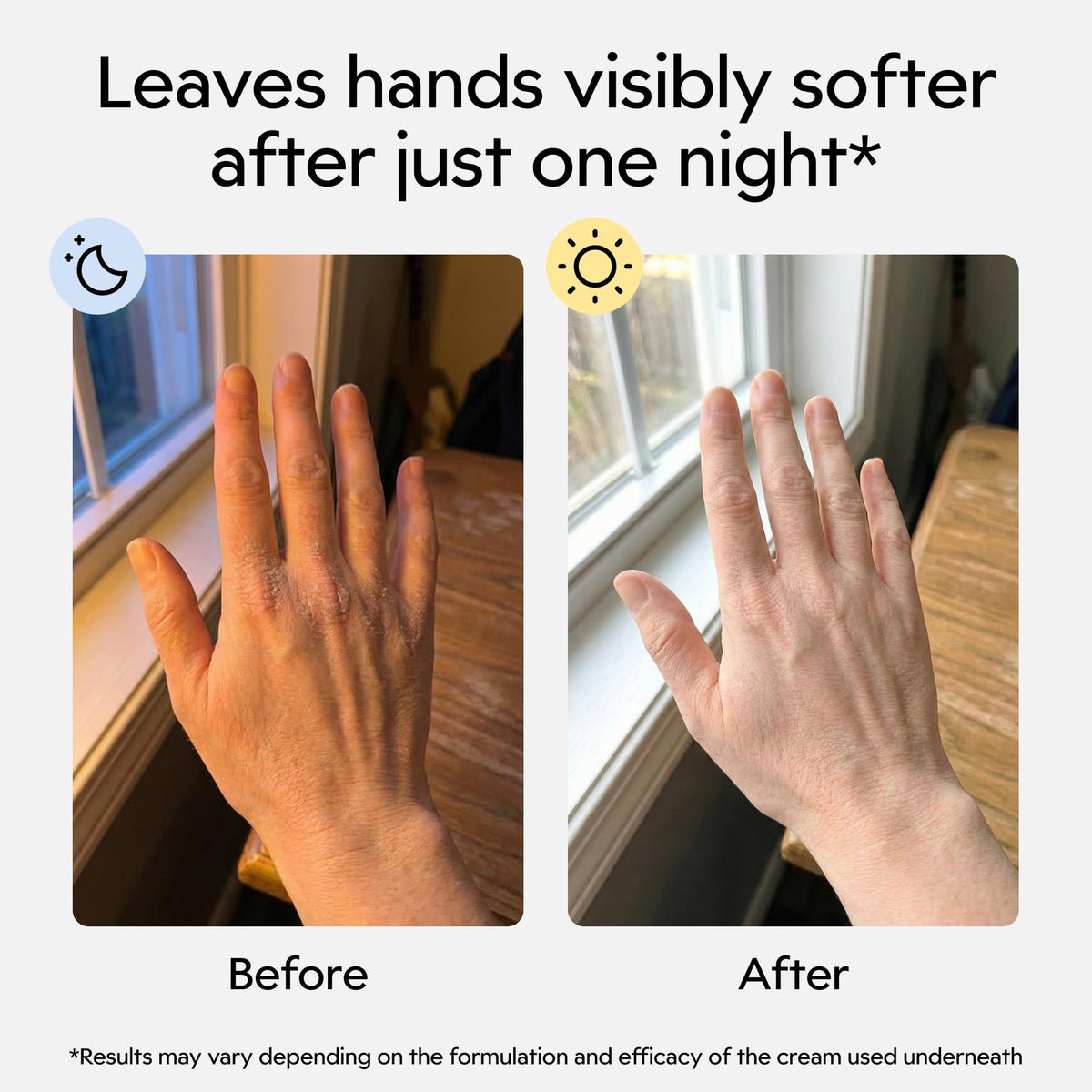 Clearbody Organics elastic wrist detail ensuring snug fit and overnight stay