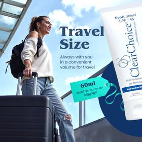 ClearChoice Sport Shield on runner's hand showing water-resistant protection during exercise