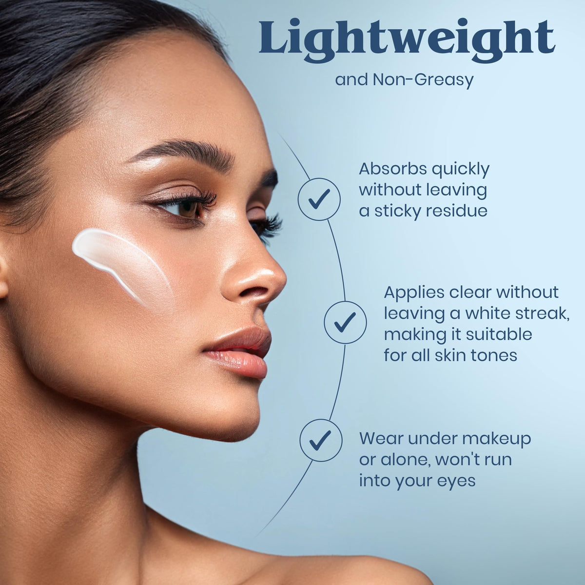 ClearChoice Sport Shield creamy texture close-up highlighting sheer, no-white-cast finish