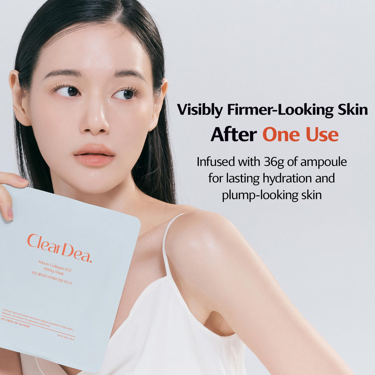 ClearDea close-up of hydrogel sheet texture highlighting concentrated ampoule
