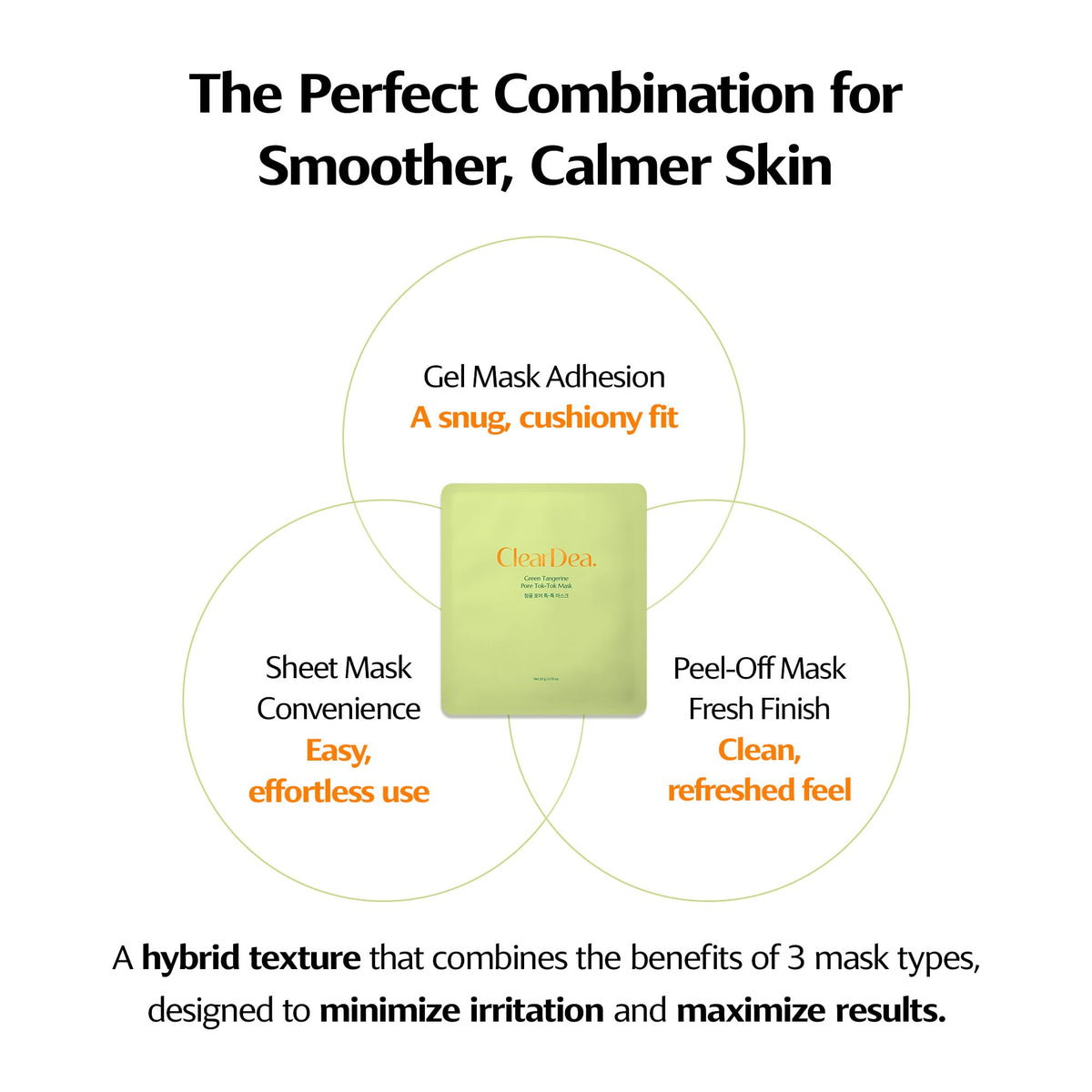 ClearDea hand peeling mask to show gentle peel-off action and lifted impurities