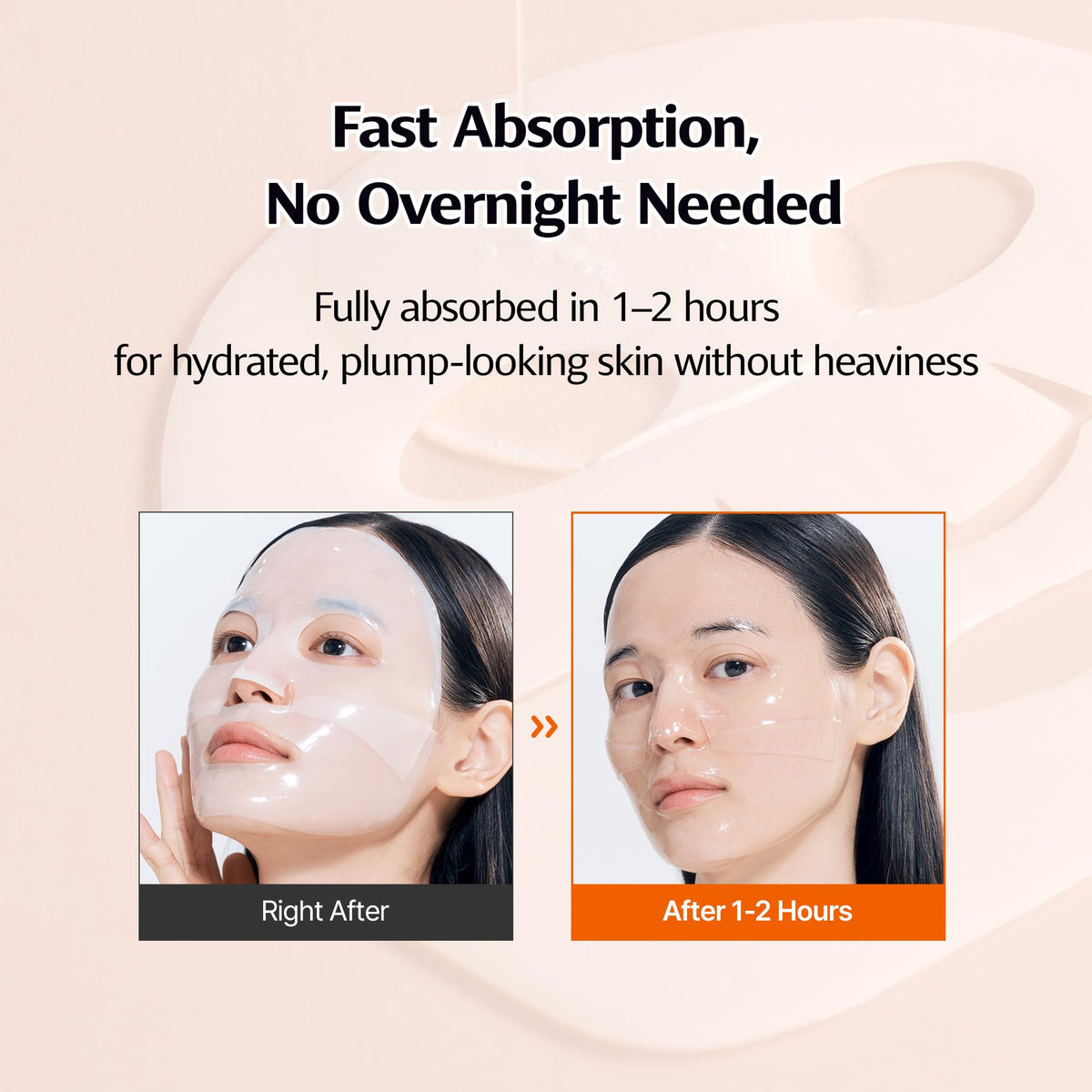 ClearDea mask applied on model demonstrating even coverage and cooling effect