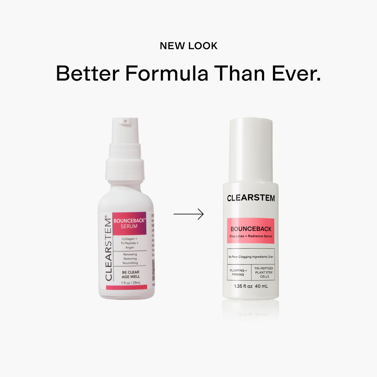 CLEARSTEM applied on model cheek demonstrating a radiant, softened look