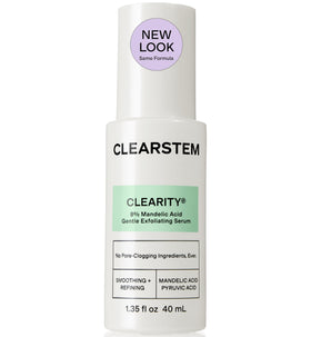 CLEARSTEM front packaging showing bottle and box for clear pores