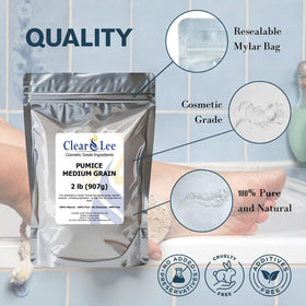 ClearLee added to body scrub bowl for gentle buffing and softening benefit