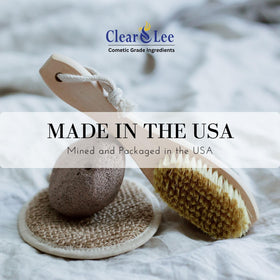 ClearLee pumice in bathroom setting showing ready-to-use self-care benefit