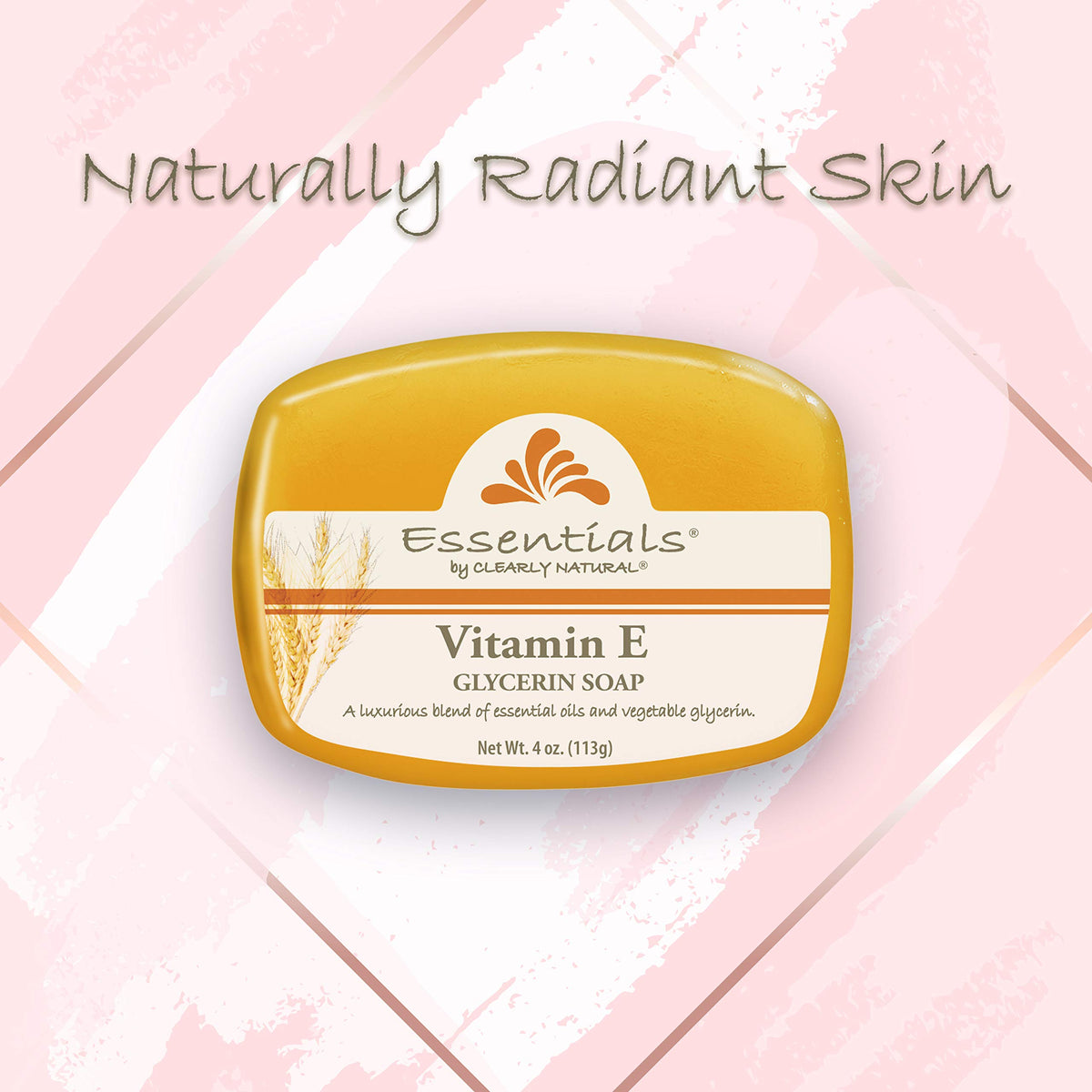 Clearly Natural closeup of glycerin bar texture highlighting moisturizing, non-drying lather