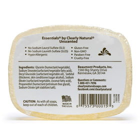 Clearly Natural close-up of glycerin soap lather highlighting moisturizing texture