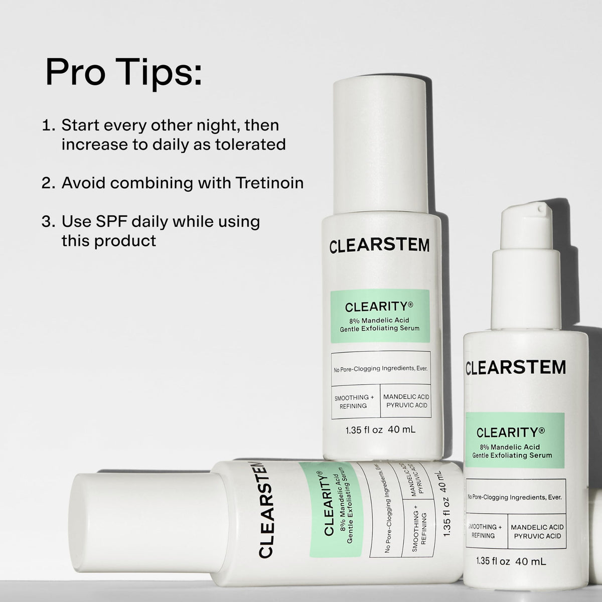 CLEARSTEM application on nose showing targeted blackhead treatment benefit