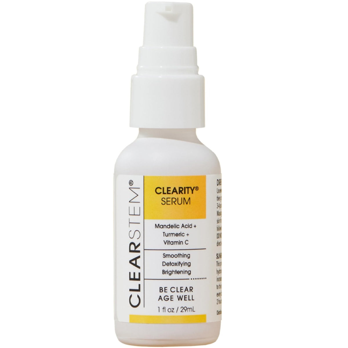 CLEARSTEM bottle front packaging showing product name and benefits