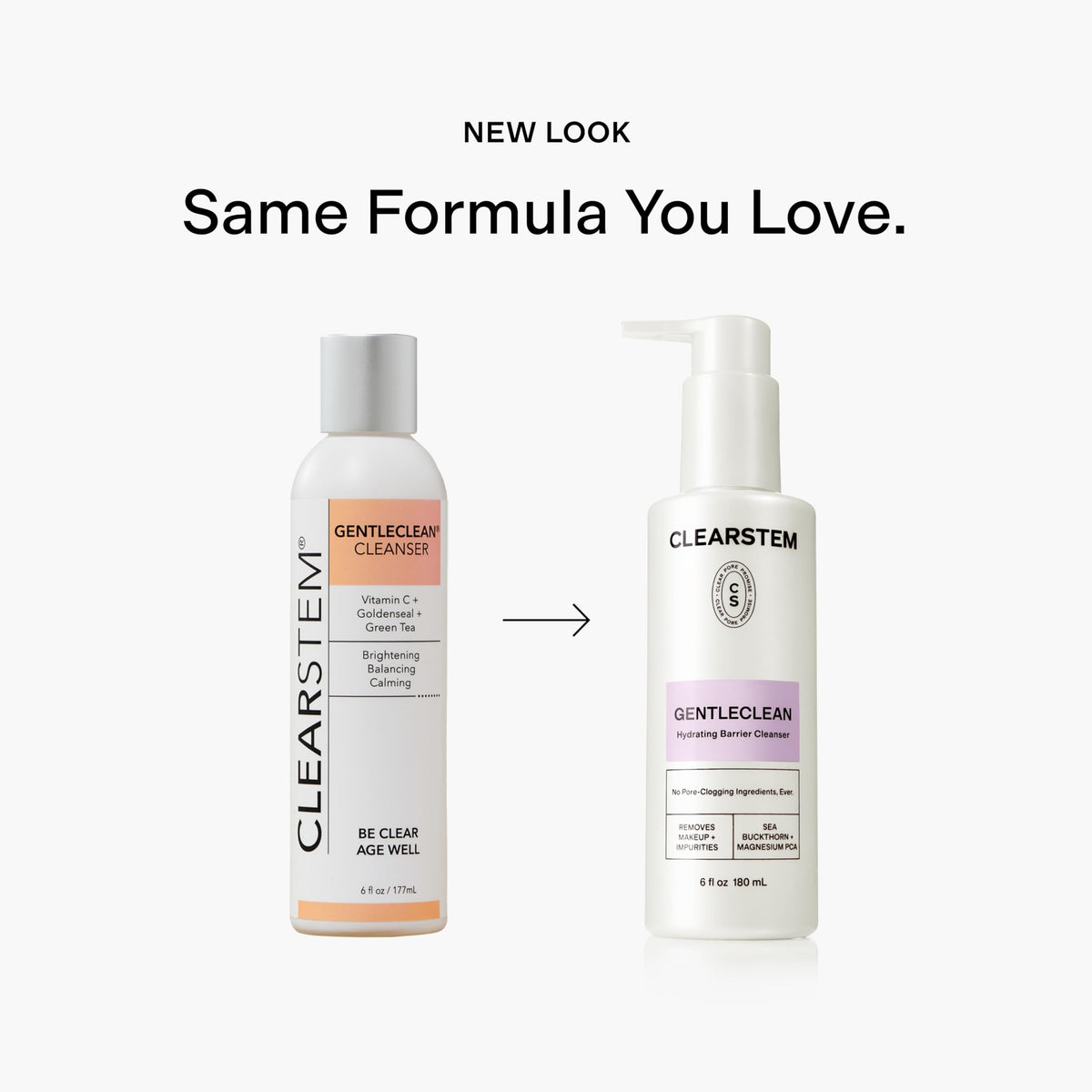 CLEARSTEM flatlay with goldenseal and green tea showing natural actives