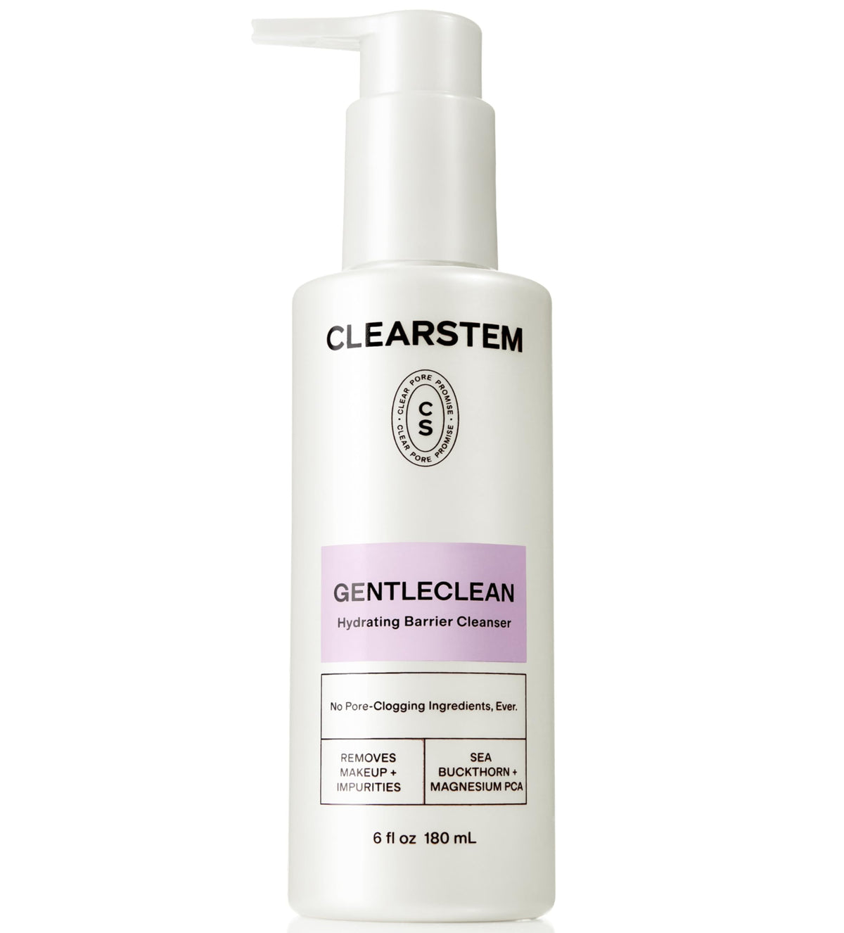 CLEARSTEM front packaging showing cleanser and calming benefit
