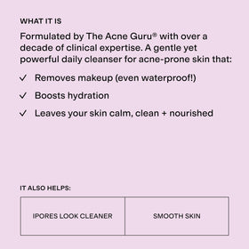 CLEARSTEM gel texture close-up illustrating gentle hydrating foam